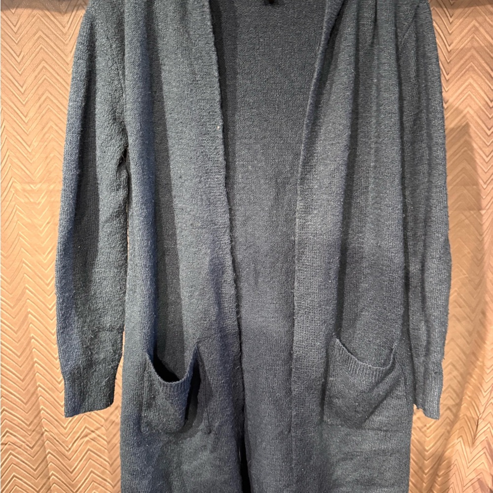 Forever 21 Teal Open-Front Knit Cardigan